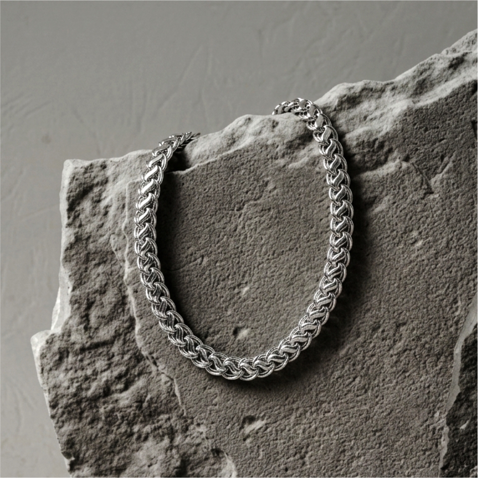 925 Silver Classic Curb Link Chain Necklace for Men - Image 2
