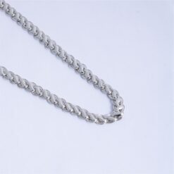 925 Silver Classic Curb Link Chain Necklace for Men - Image 3