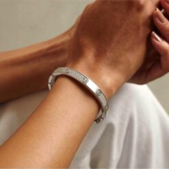 Alternative view of 925 Silver Classic Screw Motif Bracelet