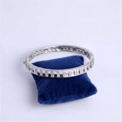 925 Silver Crystal Link Bracelet for Men - Image 3