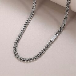 Alternative view of 925 Silver Cuban Link Chain Necklace for Men