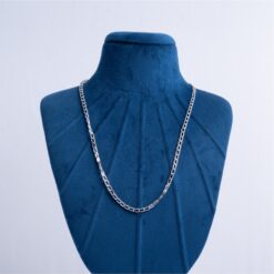 925 Silver Elongated Paperclip Link Chain Necklace for Men
