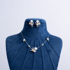 925-Silver-Enamel-Blossom-Floral-Necklace-Set-for-Women
