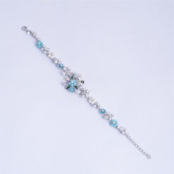 925 Silver Enamel Floral Charm Bracelet for Women - Image 4