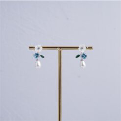 925 Silver Enamel Floral Pearl Necklace Set - Image 4