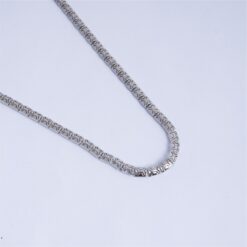 925 Silver Engraved Panel Link Chain Necklace for Men - Image 3