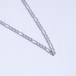 925 Silver Figaro Link Chain Necklace for Men - Image 3