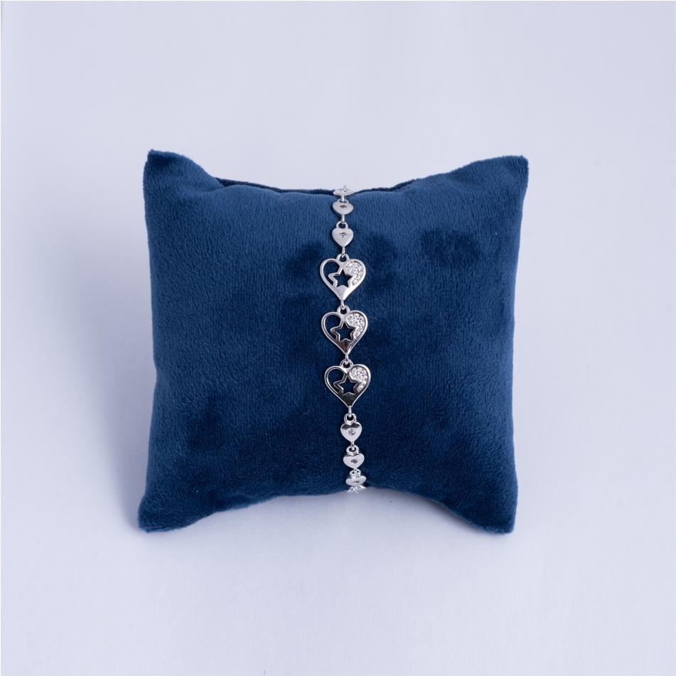 925-Silver-Heart-Star-Charm-Bracelet-for-Women