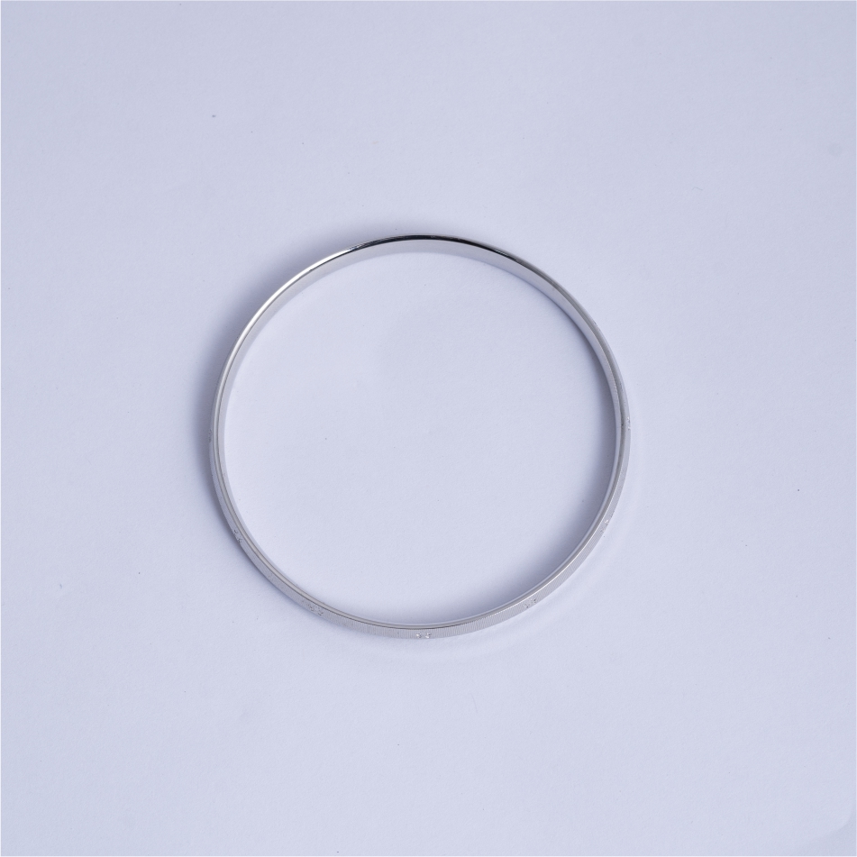 925 Silver Heritage Engraved Kada Bracelet - Image 4