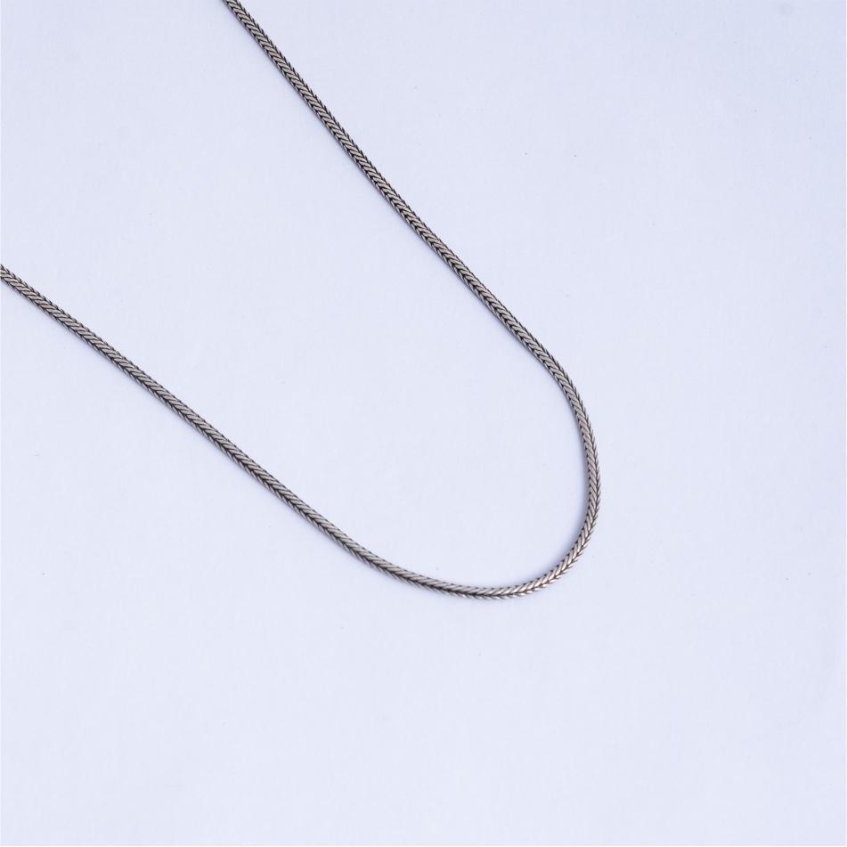 925 Silver Herringbone Chain Necklace for Men - Image 3