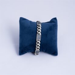 925-Silver-Matte-Cuban-Link-ID-Bracelet-for-Men