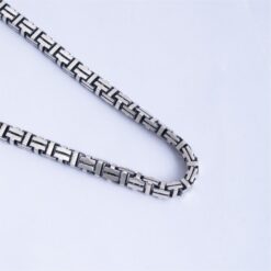 925 Silver Modern Industrial Link Chain Necklace for Men - Image 3