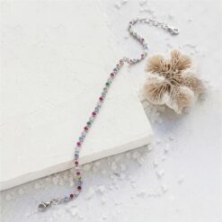 925 Silver Multicolor Stone Tennis Bracelet for Women - Image 3
