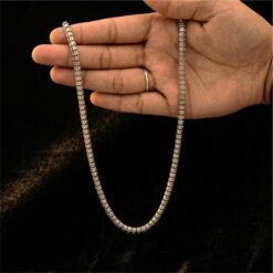 Alternative view of 925 Silver Precision Box Link Chain Necklace for Men