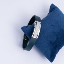 925 Silver Prestige Leather ID Bracelet - Image 4