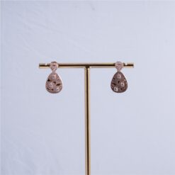 925 Silver Rose Gold Floral Teardrop Pendant Set - Image 4