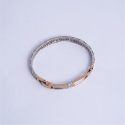 925 Silver Rose Gold Link Bracelet for Men - Image 4