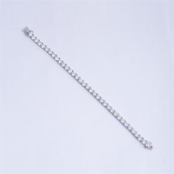 925 Silver Round CZ Tennis Bracelet for Women - Image 3