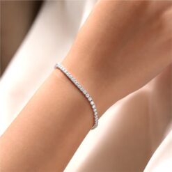 Alternative view of 925 Silver Round CZ Tennis Bracelet for Women