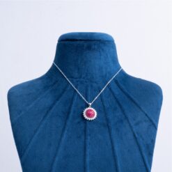 925-Silver-Ruby-Halo-CZ-Pendant-Necklace