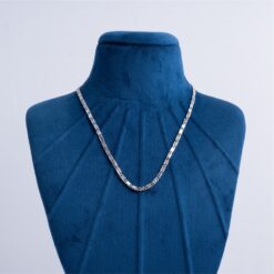 925-Silver-Textured-Link-Chain-Necklace-for-Men