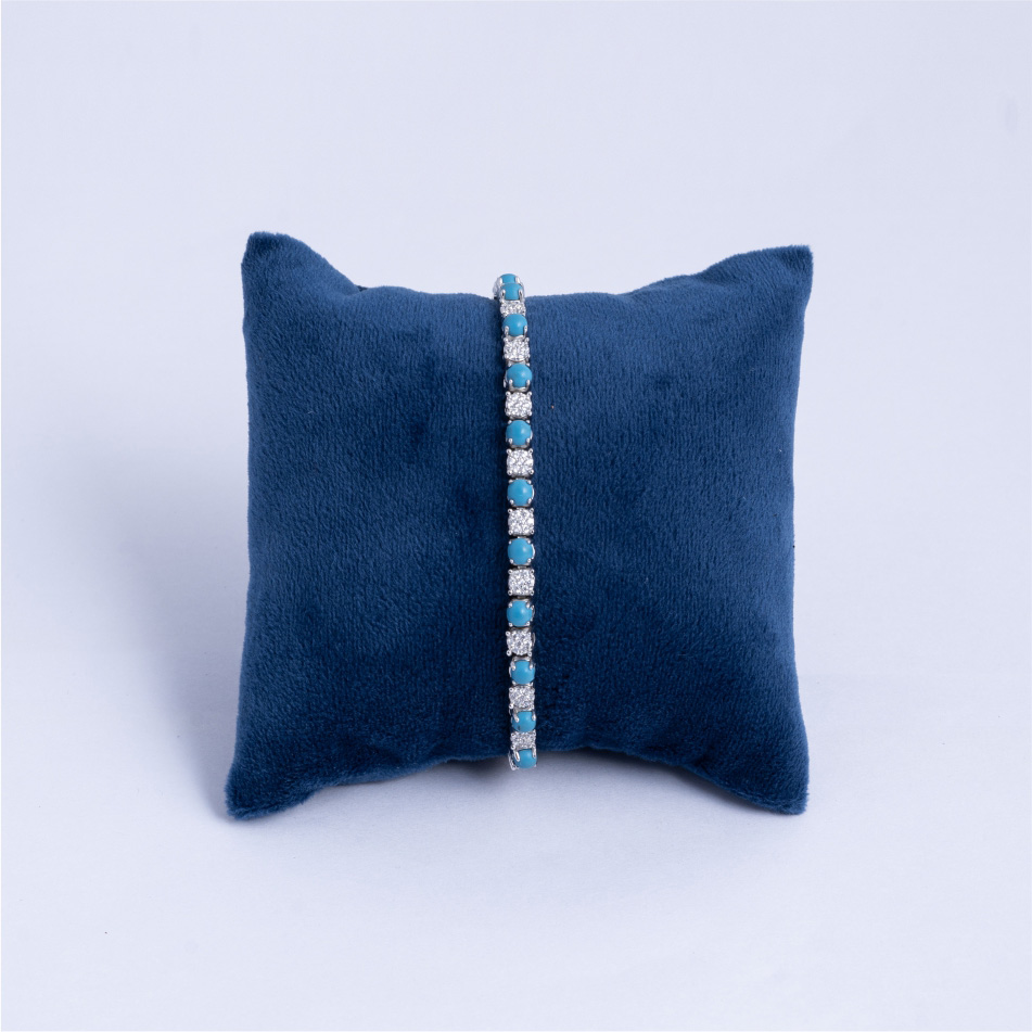925-Silver-Turquoise-CZ-Bracelet-for-Women