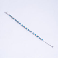 925 Silver Turquoise CZ Bracelet for Women - Image 3