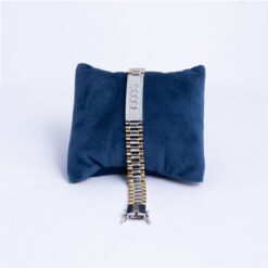 925 Silver Two Tone CZ Link Bracelet for Men - Image 3