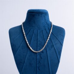 925-Silver-Two-Tone-Diamond-Cut-Link-Chain-Necklace-for-Men