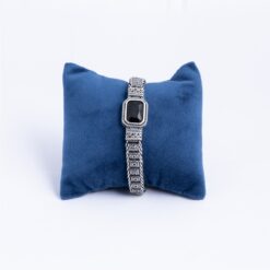 925-Silver-Vintage-Black-Stone-Bracelet-for-Men