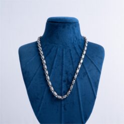 925-Silver-Vintage-Black-Stone-Chain-Necklace-for-Men