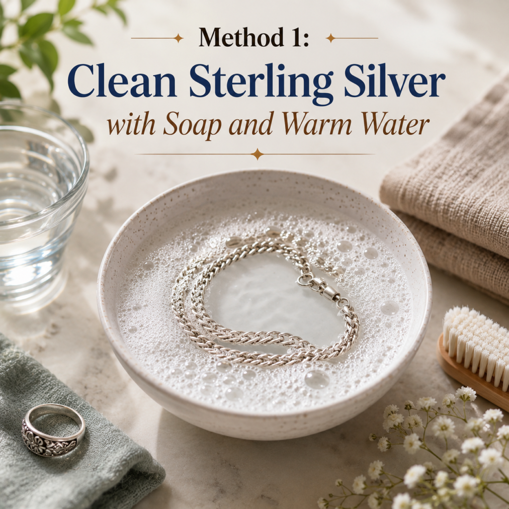 Clean Sterling Silver with Soap and Warm Water