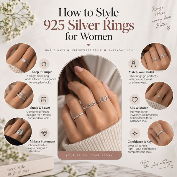 How to Style 925 Silver Rings for Women